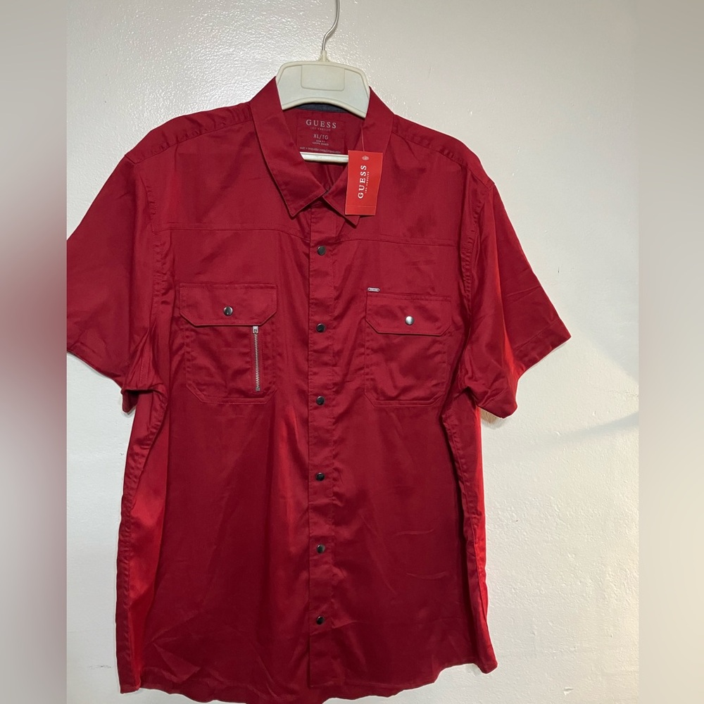 Mens button up Guess dress shirt XL